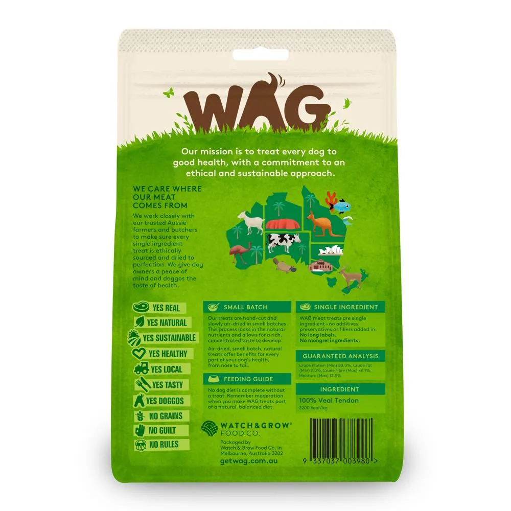 WAG Veal Tendons Grain-Free Dog Treats 200g