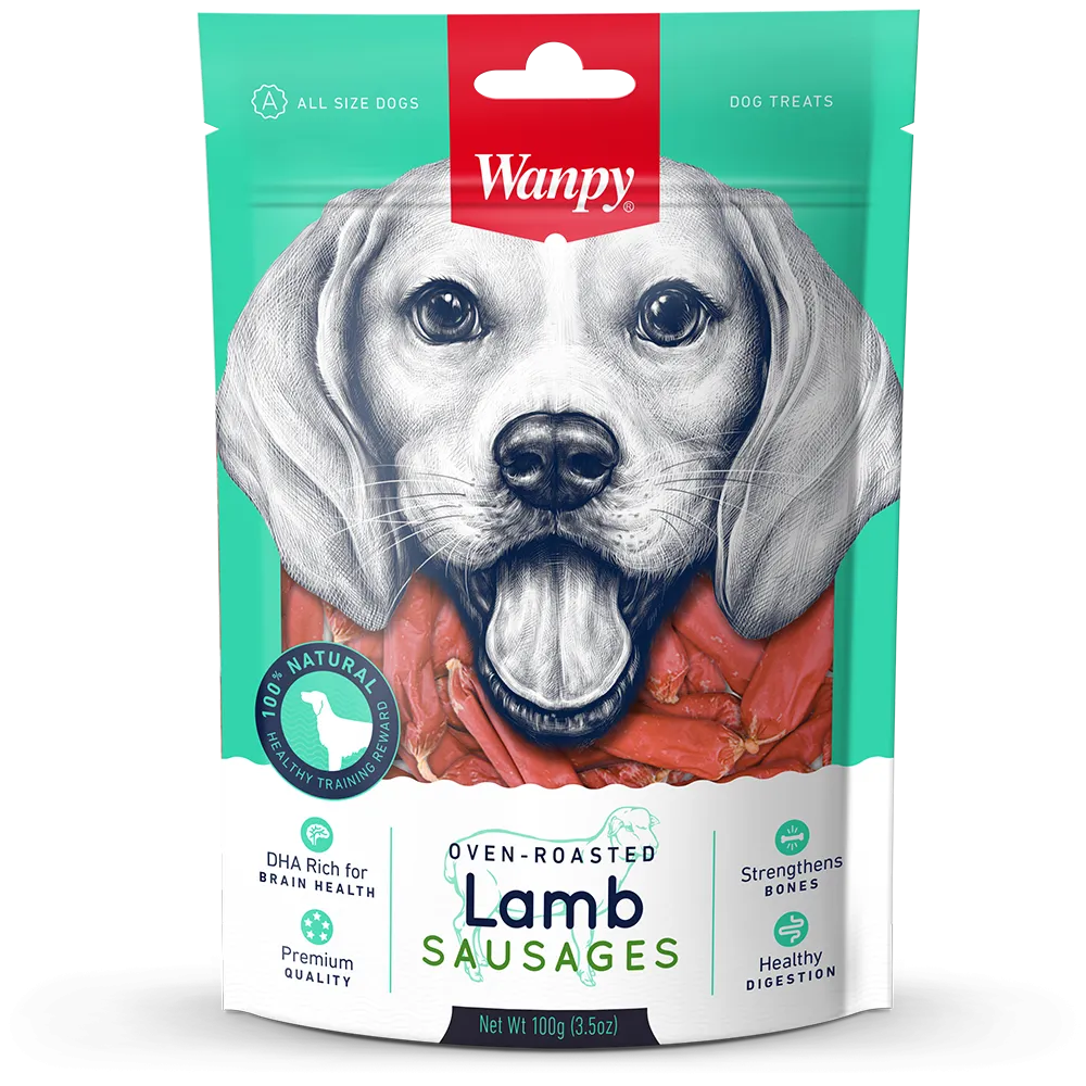 Wanpy Dog Oven-Roasted Lamb Sausages 100g