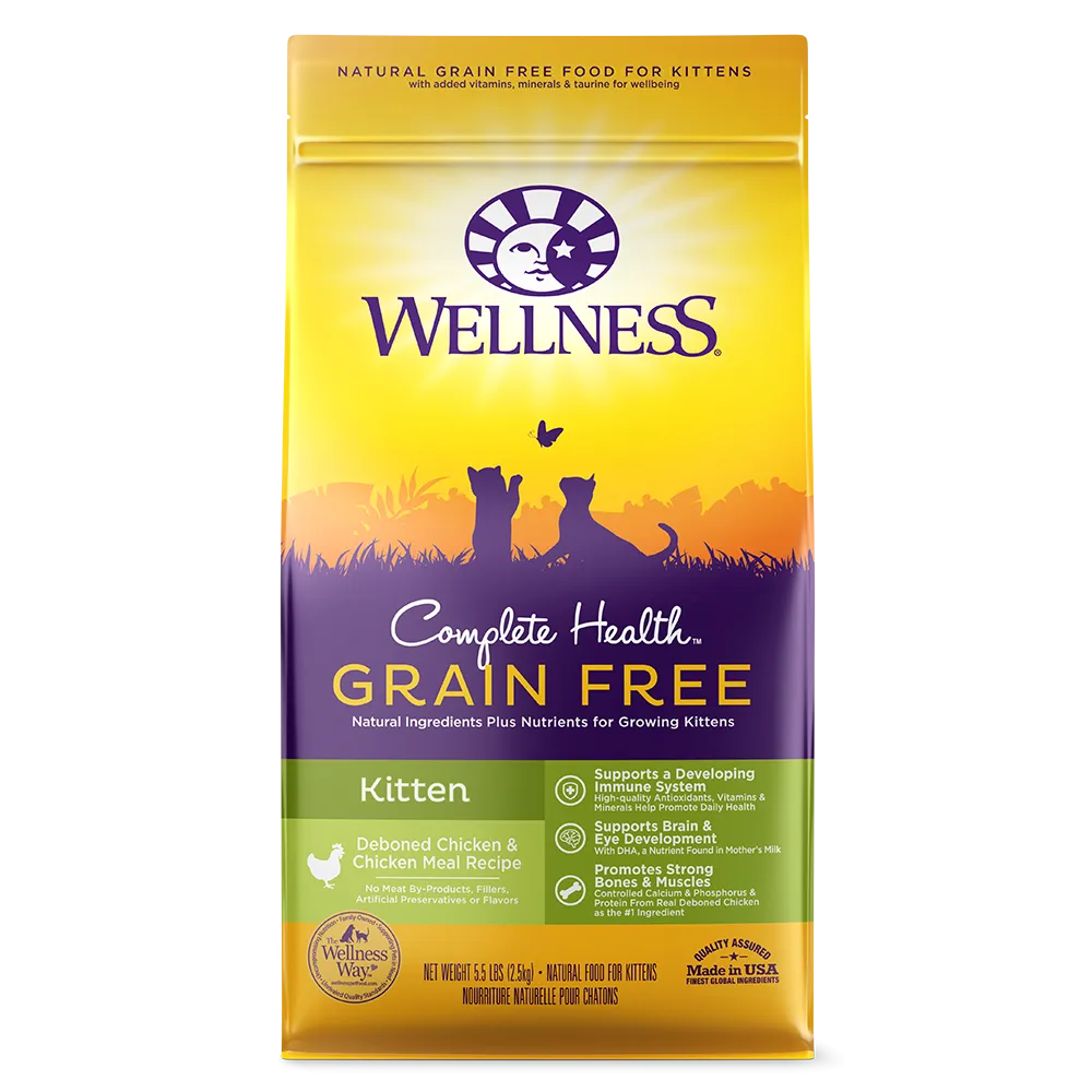 Wellness Cat Complete Health Grain Free Kitten Deboned Chicken & Chicken Meal Recipe 5.5lb