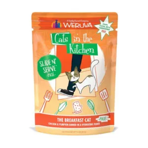 Weruva Cats in the Kitchen Pate's The Breakfast Cat Chicken & Pumpkin Recipe Cat Food Pouches 3 oz