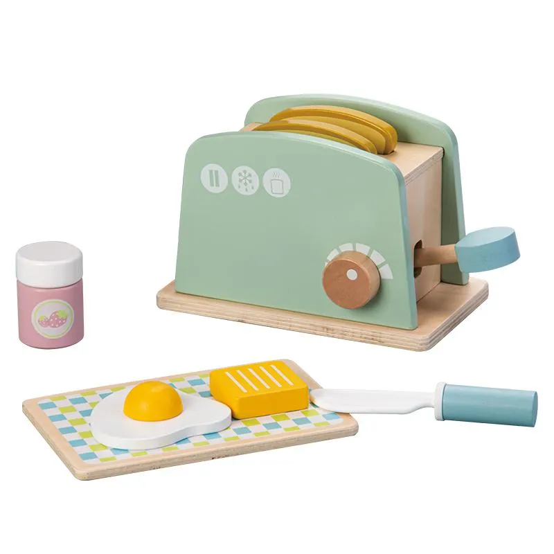 Wooden Educational Toaster Set Toy (8 pcs)