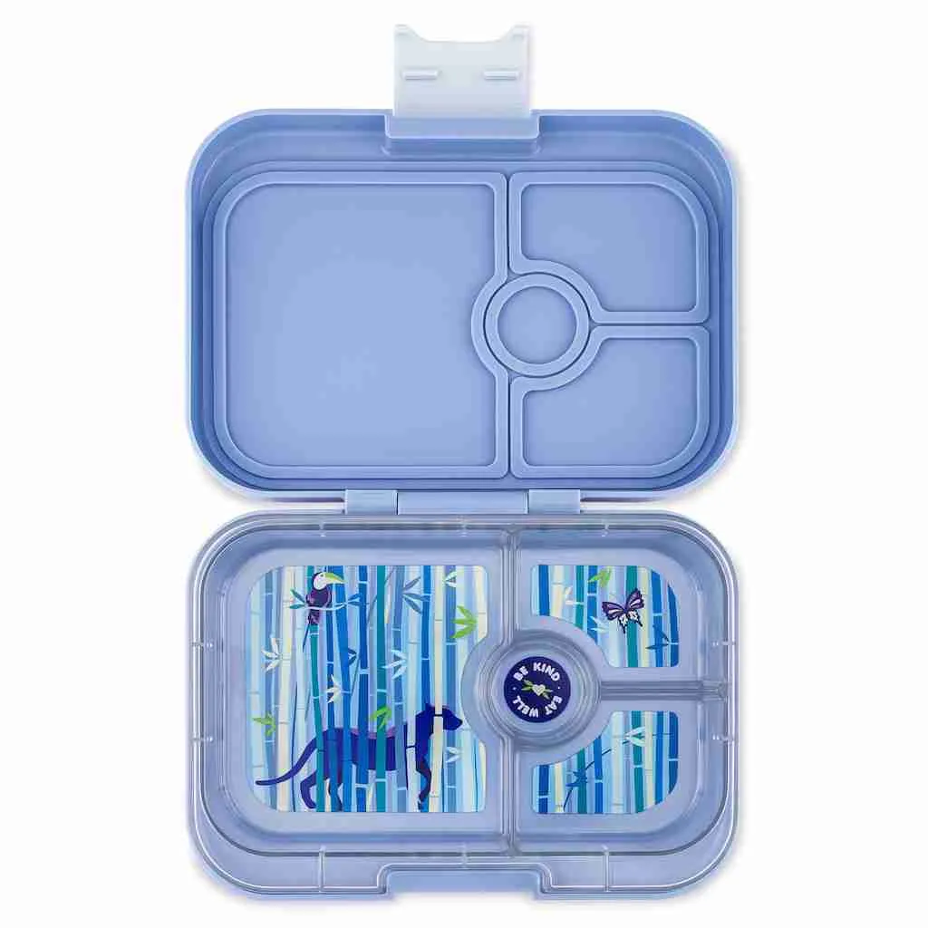 Yumbox Panino 4 Compartment Bento Box: Surf Blue - Polar Bear Tray