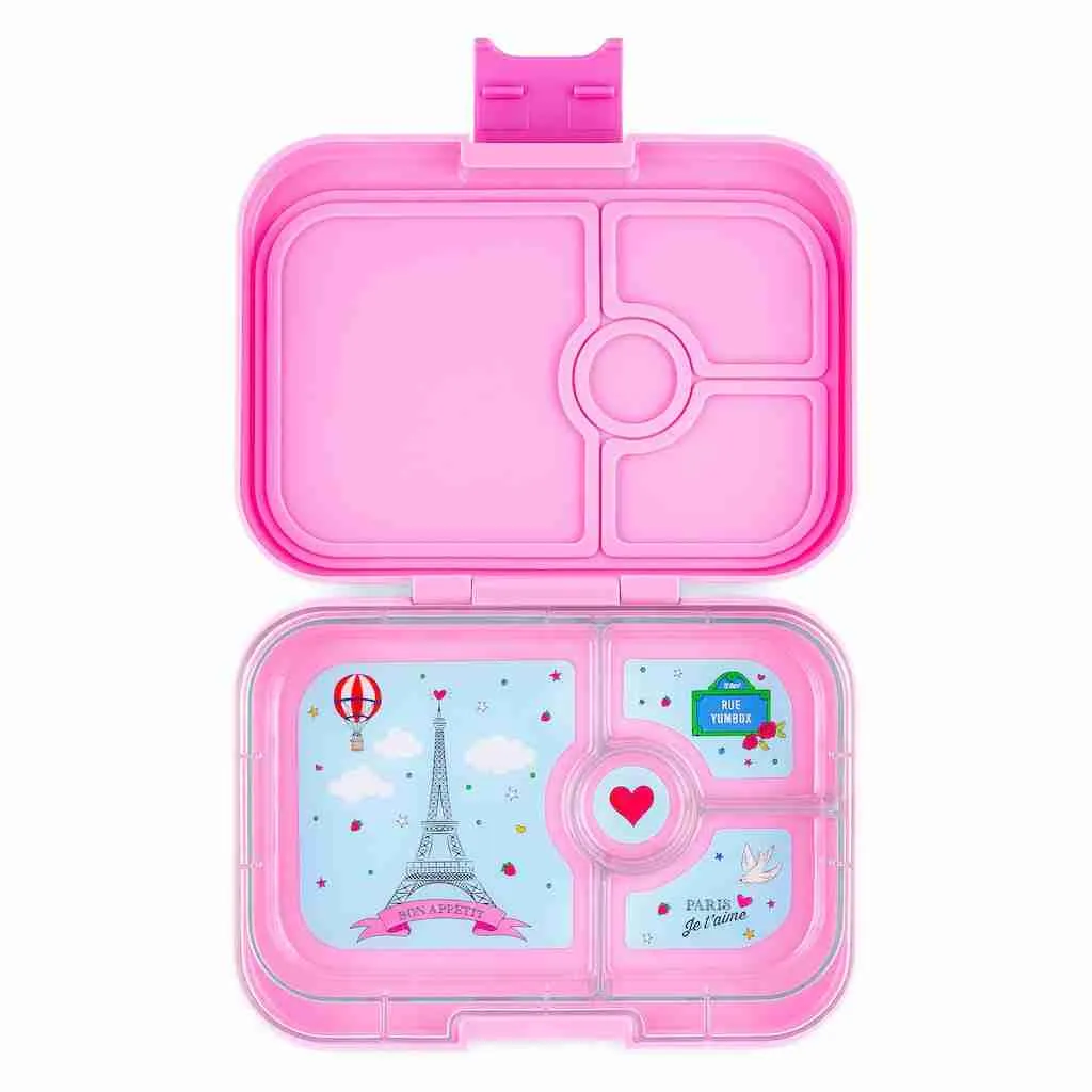 Yumbox Panino 4 Compartment Bento Box: Surf Blue - Polar Bear Tray